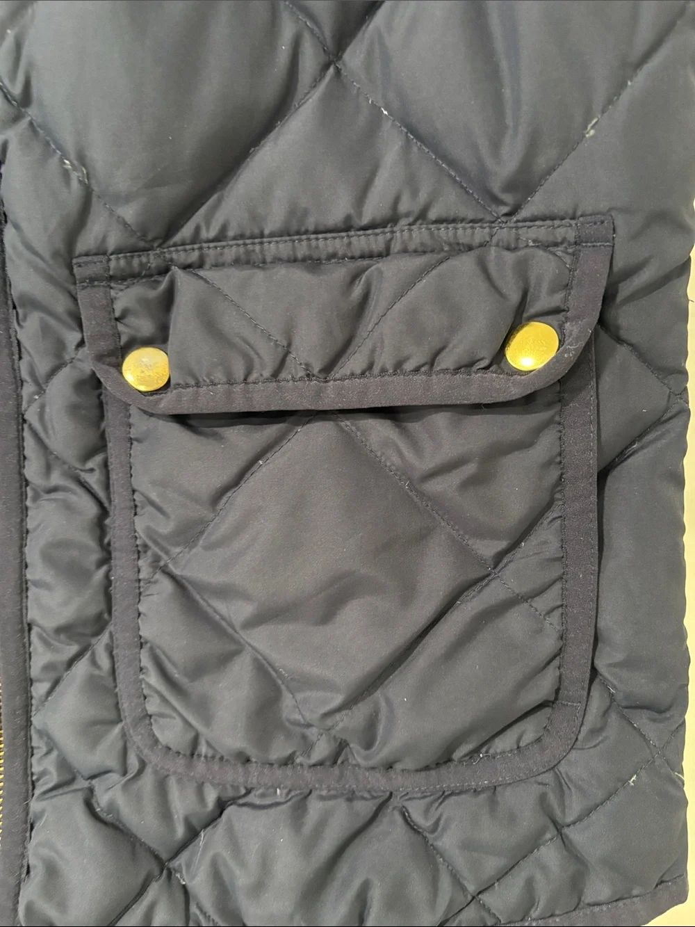 J. Crew Down Quilted Navy Puffer Vest